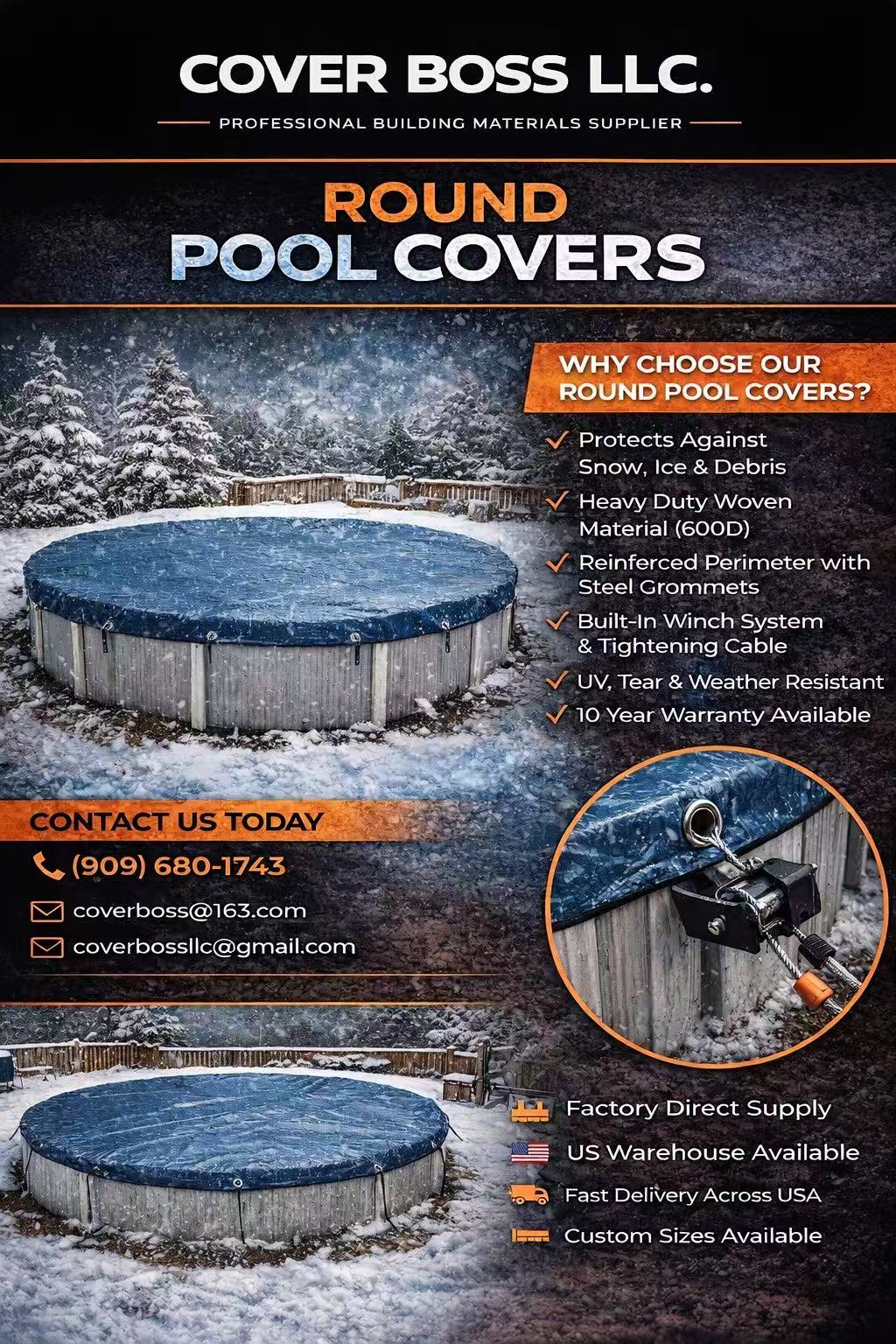 Round Pool Covers - COVER BOSS LLC