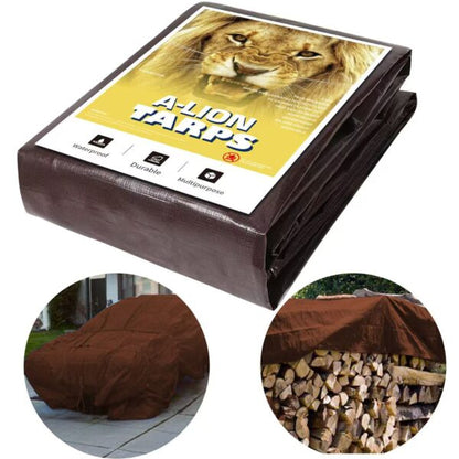 Heavy Duty Brown/Silver Poly Tarp – 10 Mil